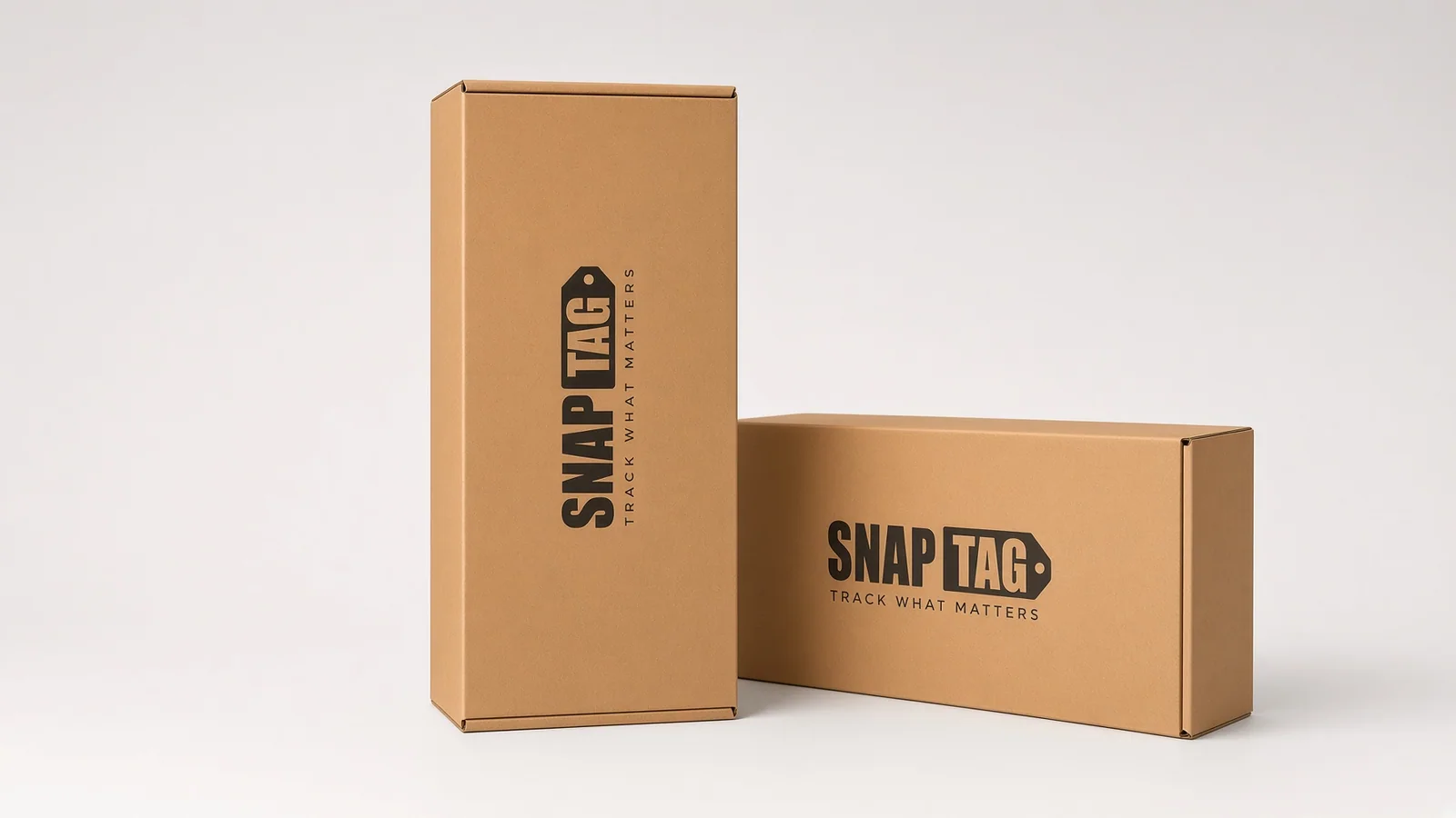 Branded SNAPTAG Pilot Kit boxes ready for a focused operational evaluation